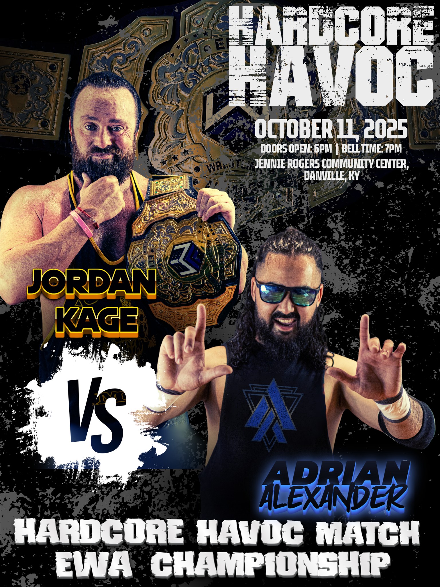 EWA Title Hardore Havoc Match poster